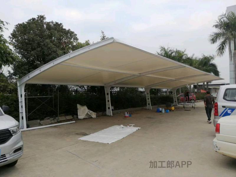 专业电动雨棚  膜结构停车棚