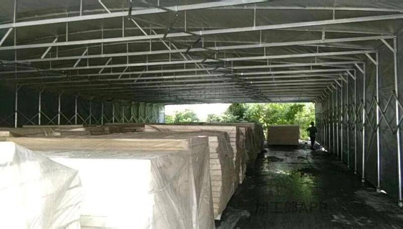 1. 浙江义乌专业电动推拉雨棚 膜结构停车棚